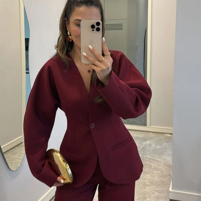 Curved Suit Trousers