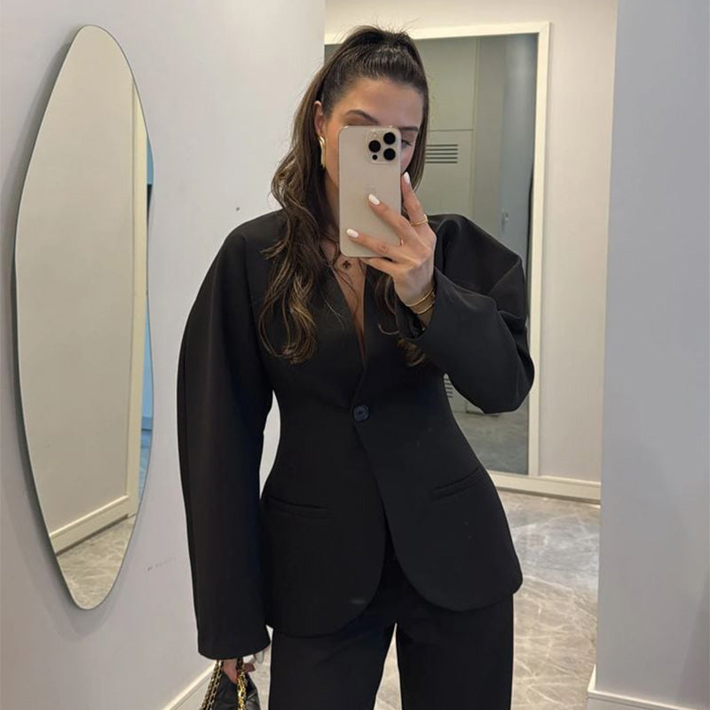 Curved Suit Trousers